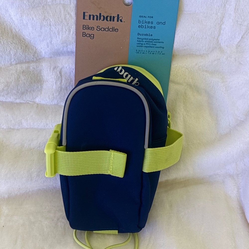 Embark Blue and Yellow Bike Saddle Bag